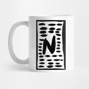 Painting of the letter N . Mug